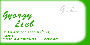 gyorgy lieb business card